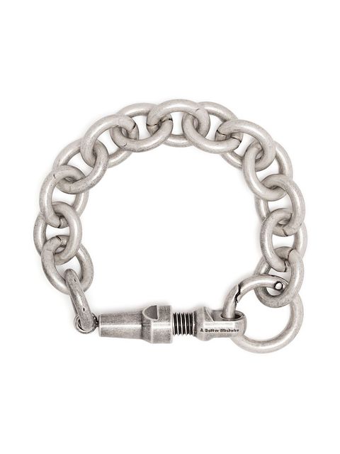 A BETTER MISTAKE logo-engraved chain-link bracelet