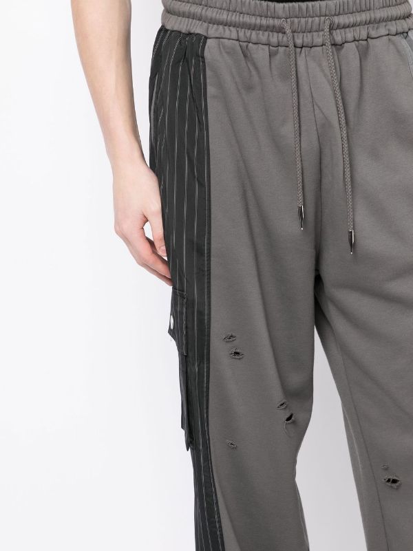 Feng Chen Wang pinstripe-print Panel Trousers - Farfetch