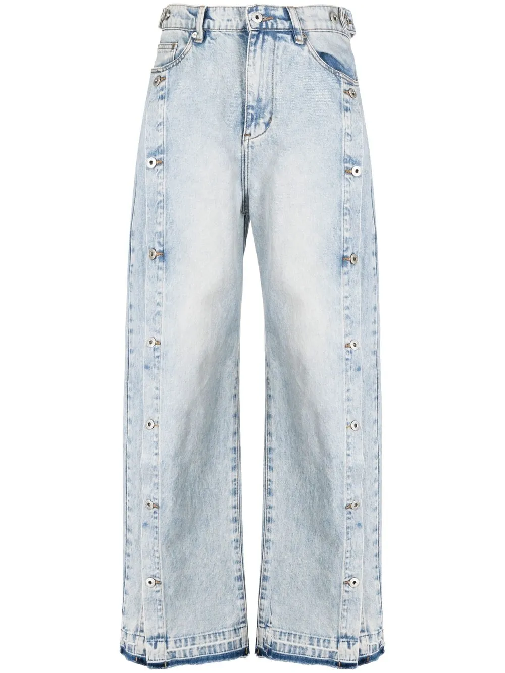 

Feng Chen Wang jeans con botones y aberturas - Azul