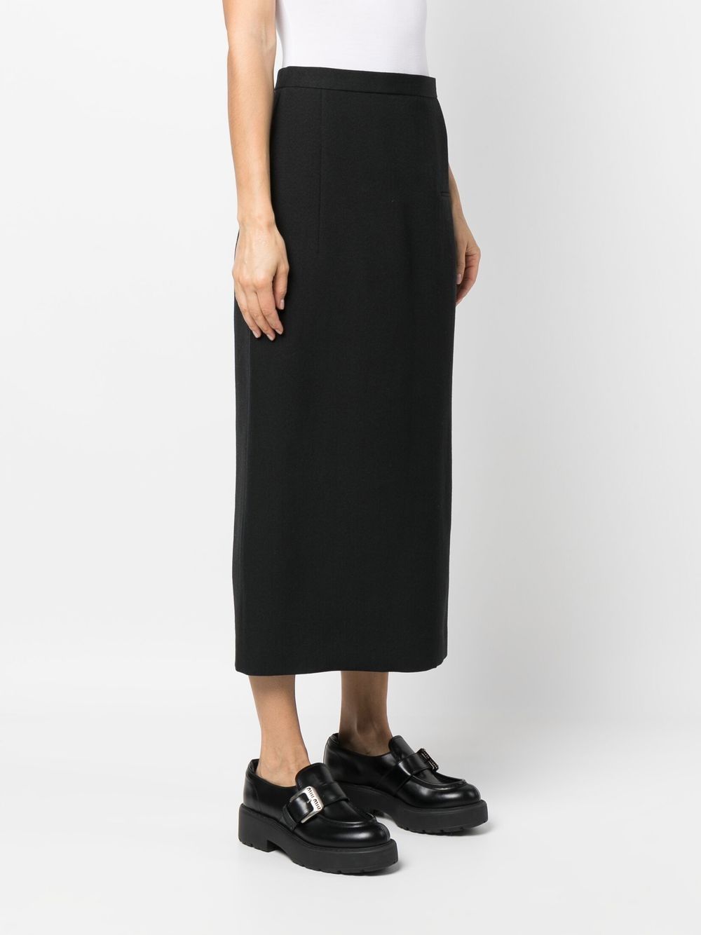 Shop The Row Mid-eight Tailored Pencil Skirt In Schwarz