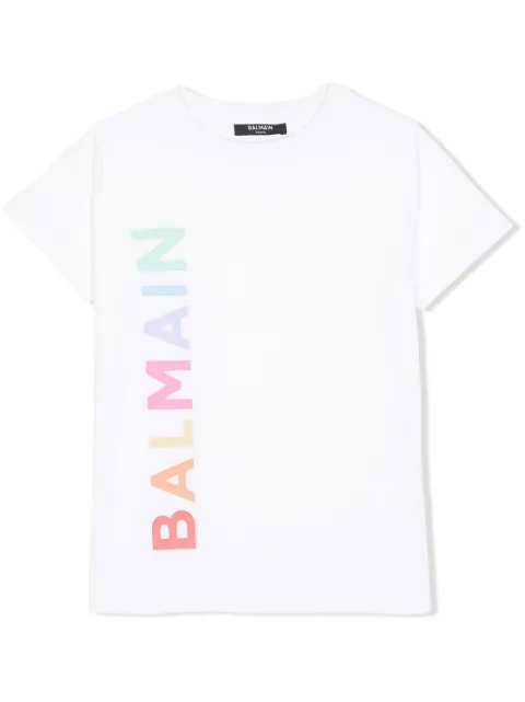 Balmain Kids logo-print cotton T-shirt 