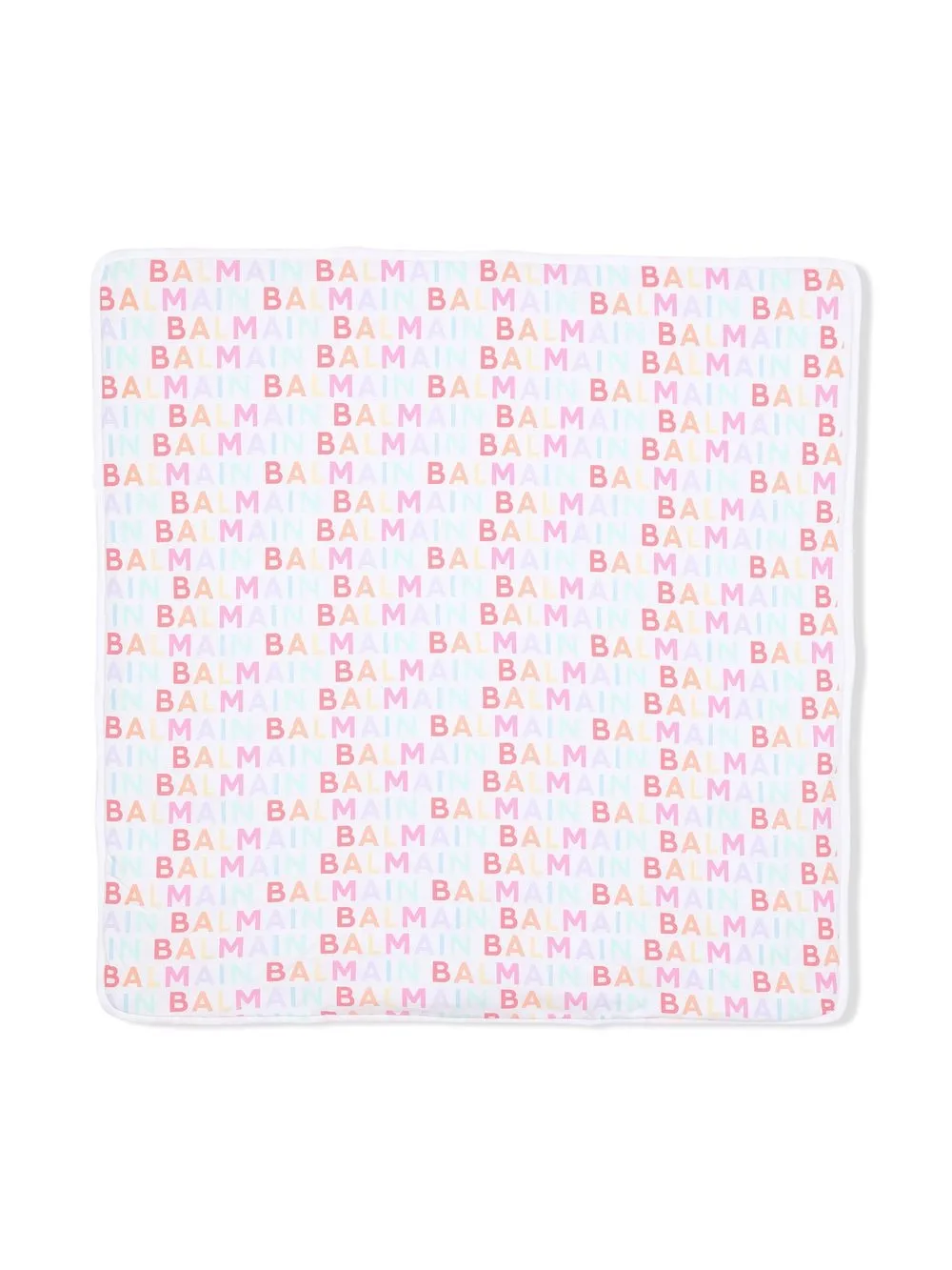 

Balmain Kids logo-print cotton blanket - White