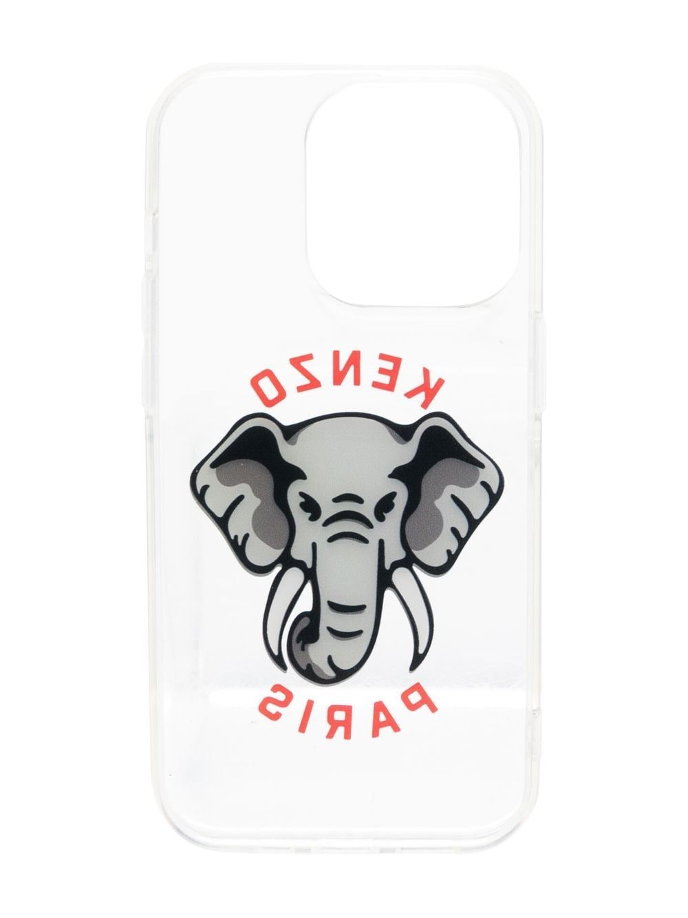 Shop Kenzo Elephant-print Iphone 14 Pro Case In 灰色