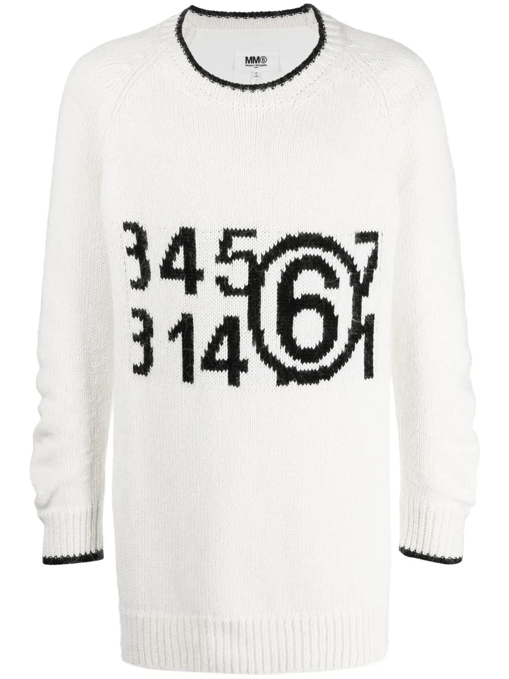 

MM6 Maison Margiela suéter tejido en intarsia - Blanco