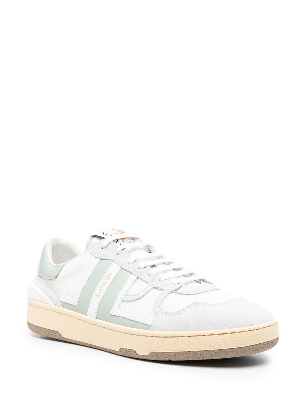 Shop Lanvin Panelled Low-top Sneakers In 白色