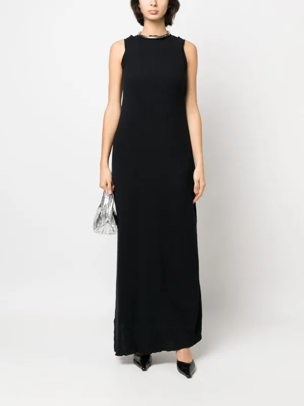 MM6 Maison Margiela Asymmetric Draped Knitted Dress | Blue