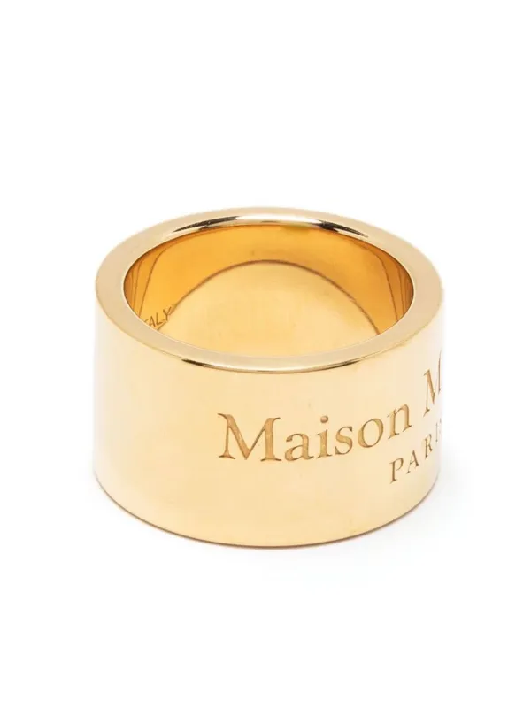アクセサリー Maison Margiela logo-engraved brass ring 19458604_43331270_600.jpg