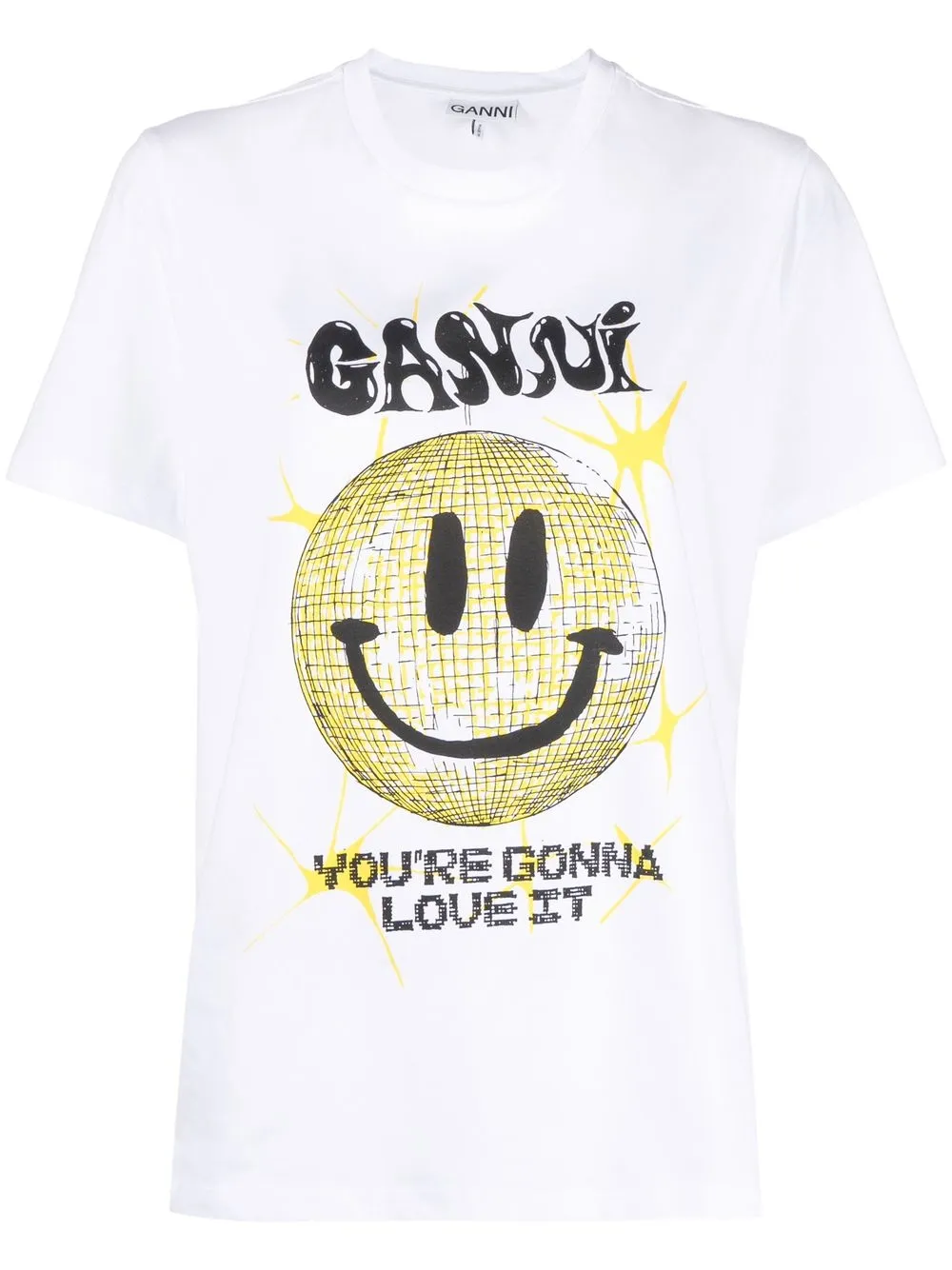 

GANNI logo-print T-shirt - White