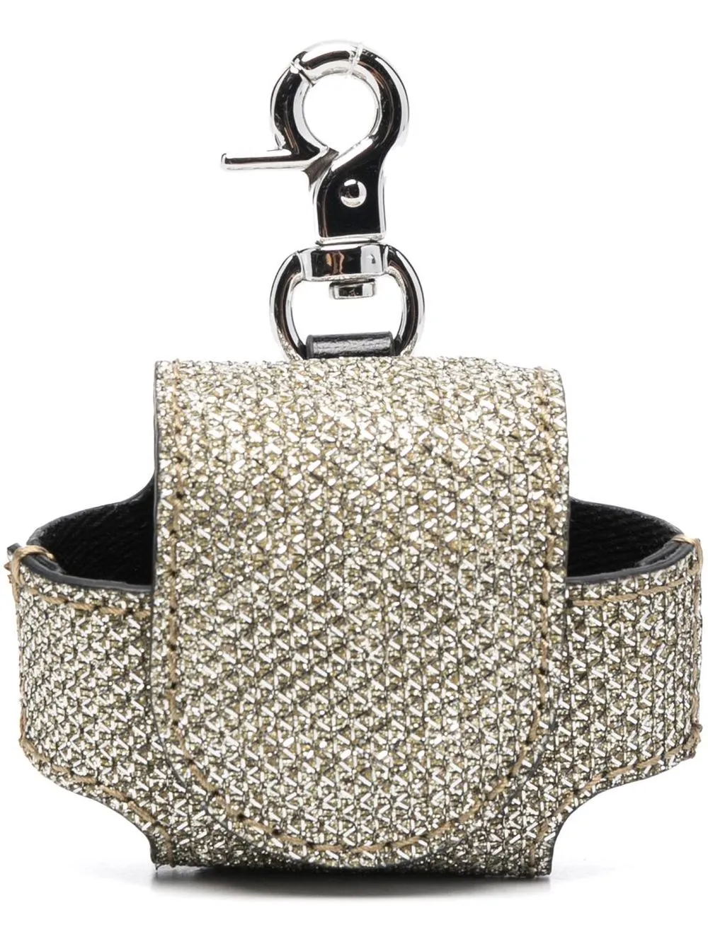 Ganni Texture-finish Airpods Pro Case In Gold