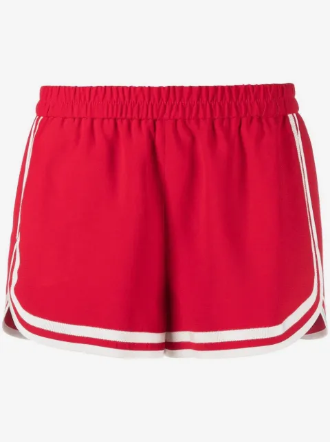 RED Valentino shorts con ribete a rayas