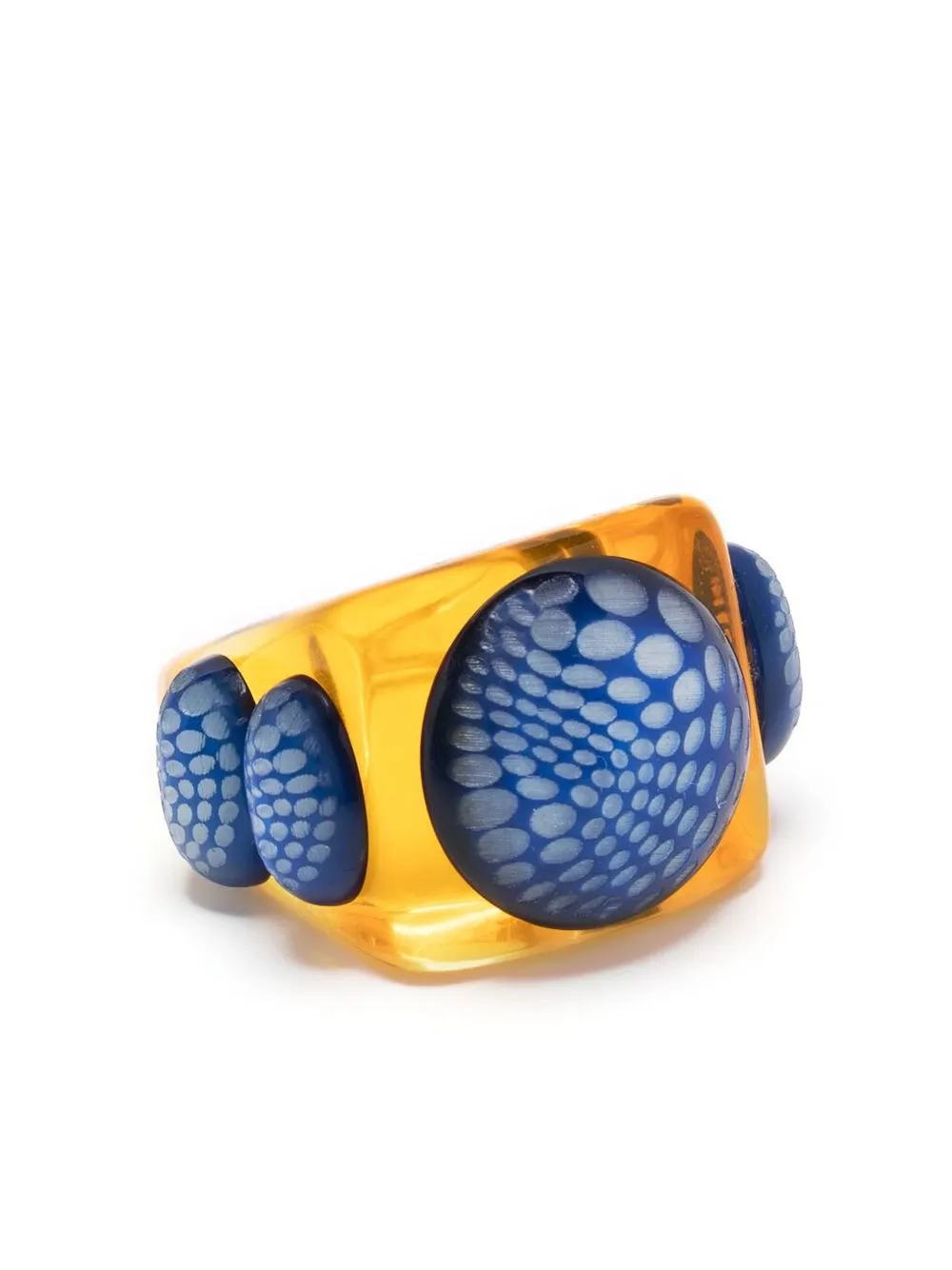 

Jean Paul Gaultier two-tone square ring - Yellow