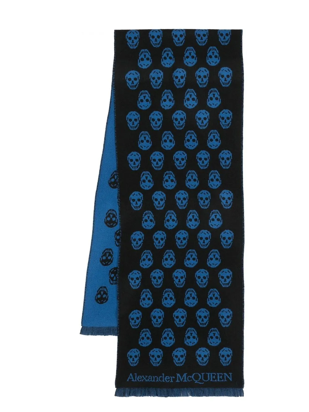 

Alexander McQueen skull intarsia-knit scarf - Black