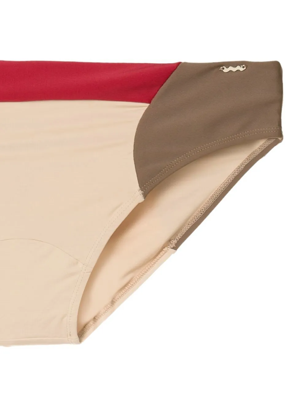 Shop Amir Slama Colour-block Swim Briefs In Brown