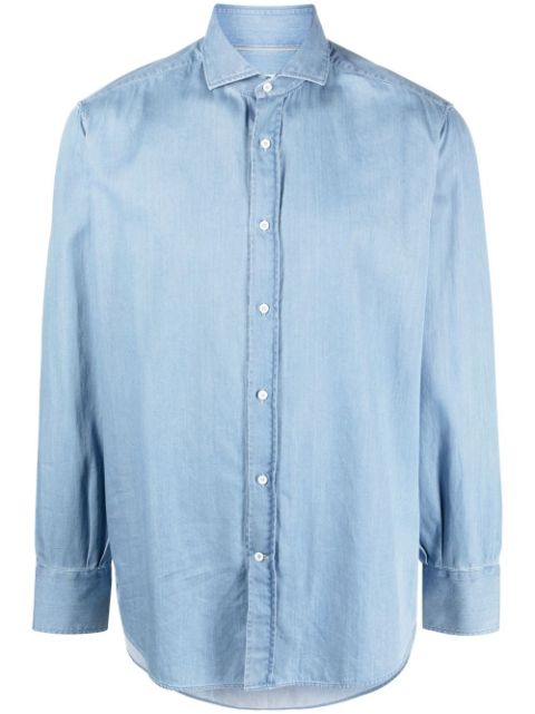 Brunello Cucinelli button-front denim shirt Men