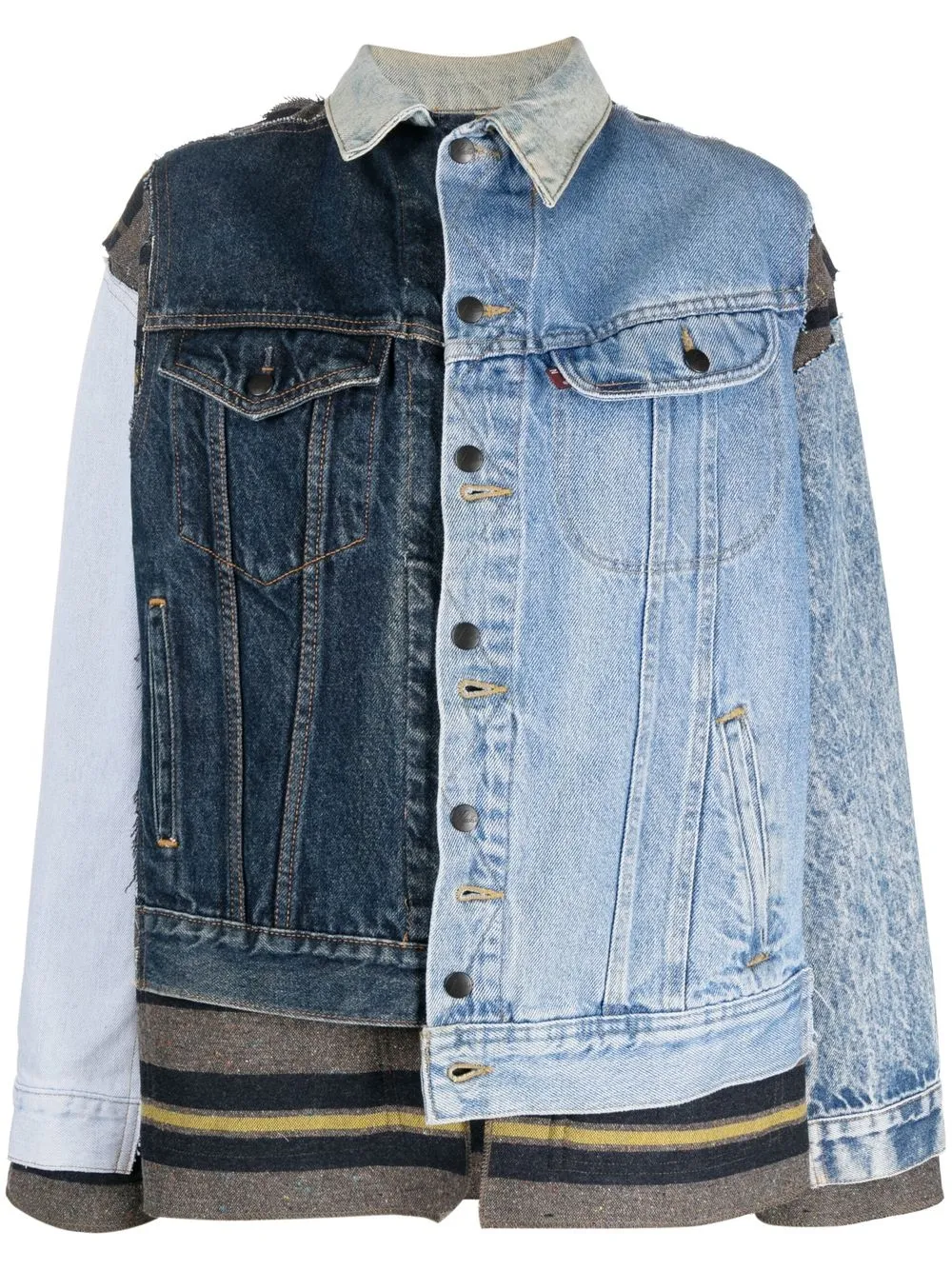 

Needles patchwork denim jacket - Blue