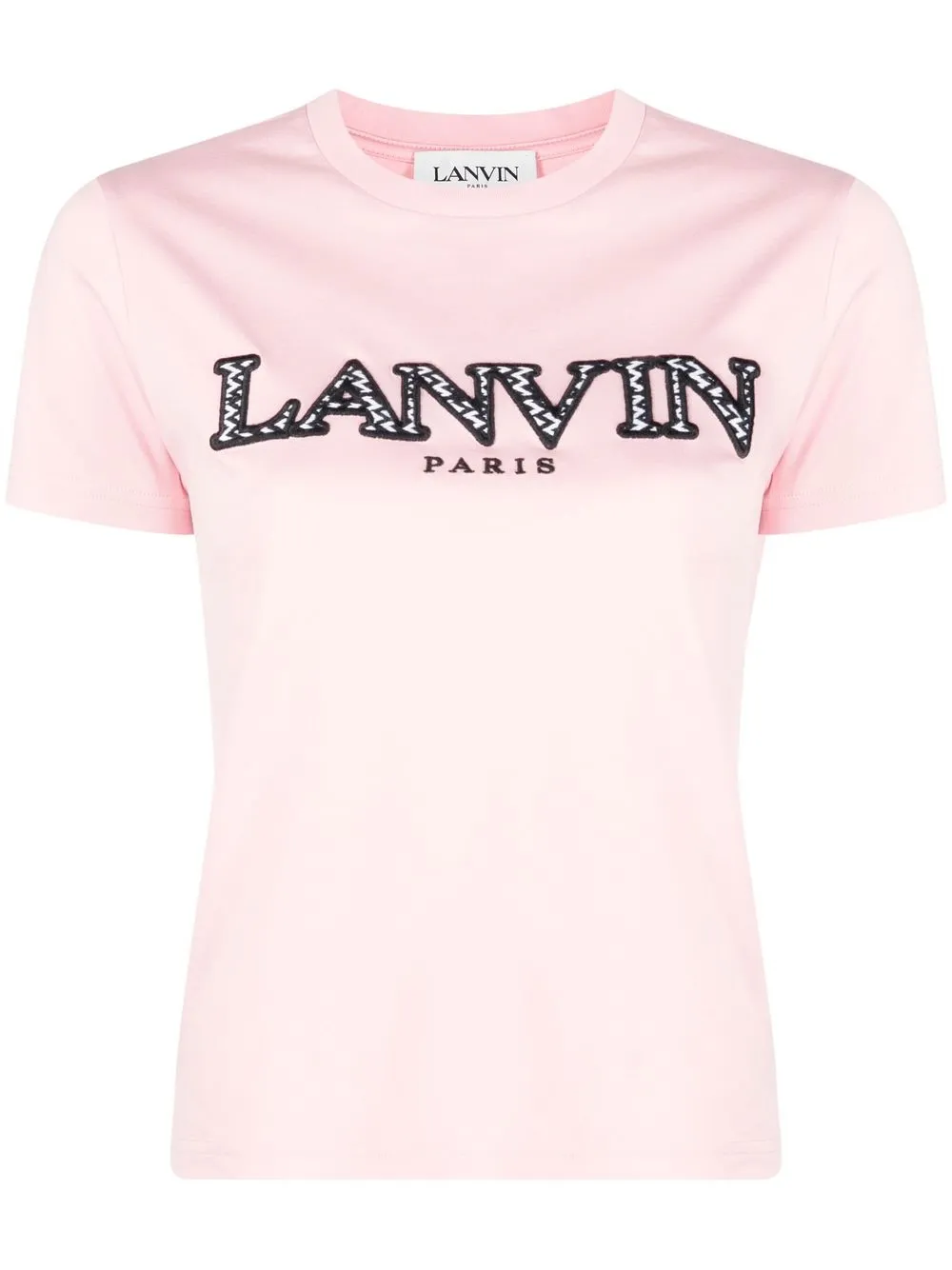 

Lanvin logo-embroidered short-sleeve T-shirt - Pink