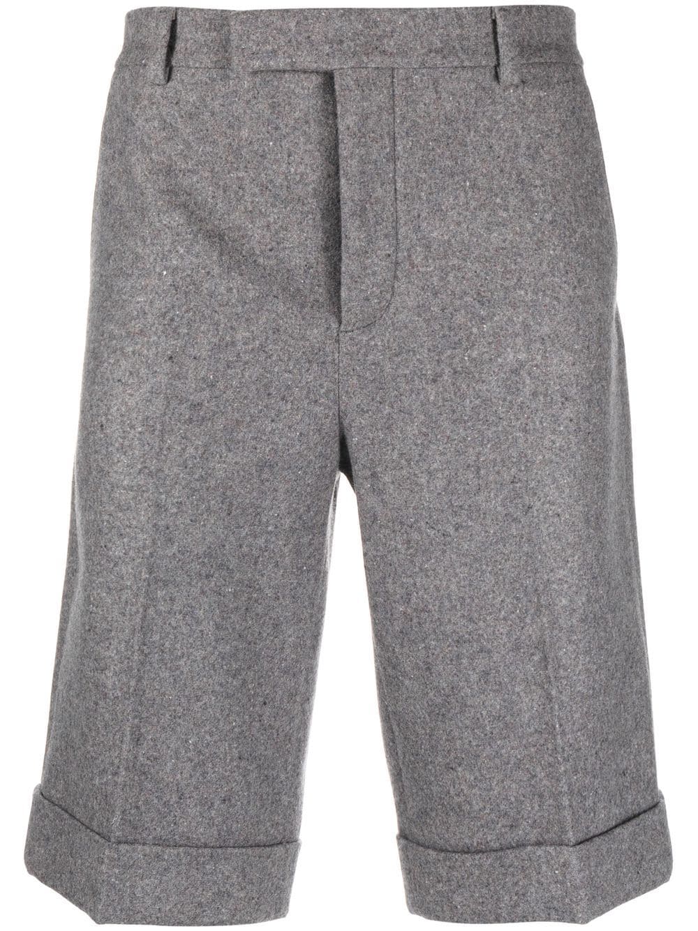Shop Gucci Tailored Cashmere-wool Shorts In Grey