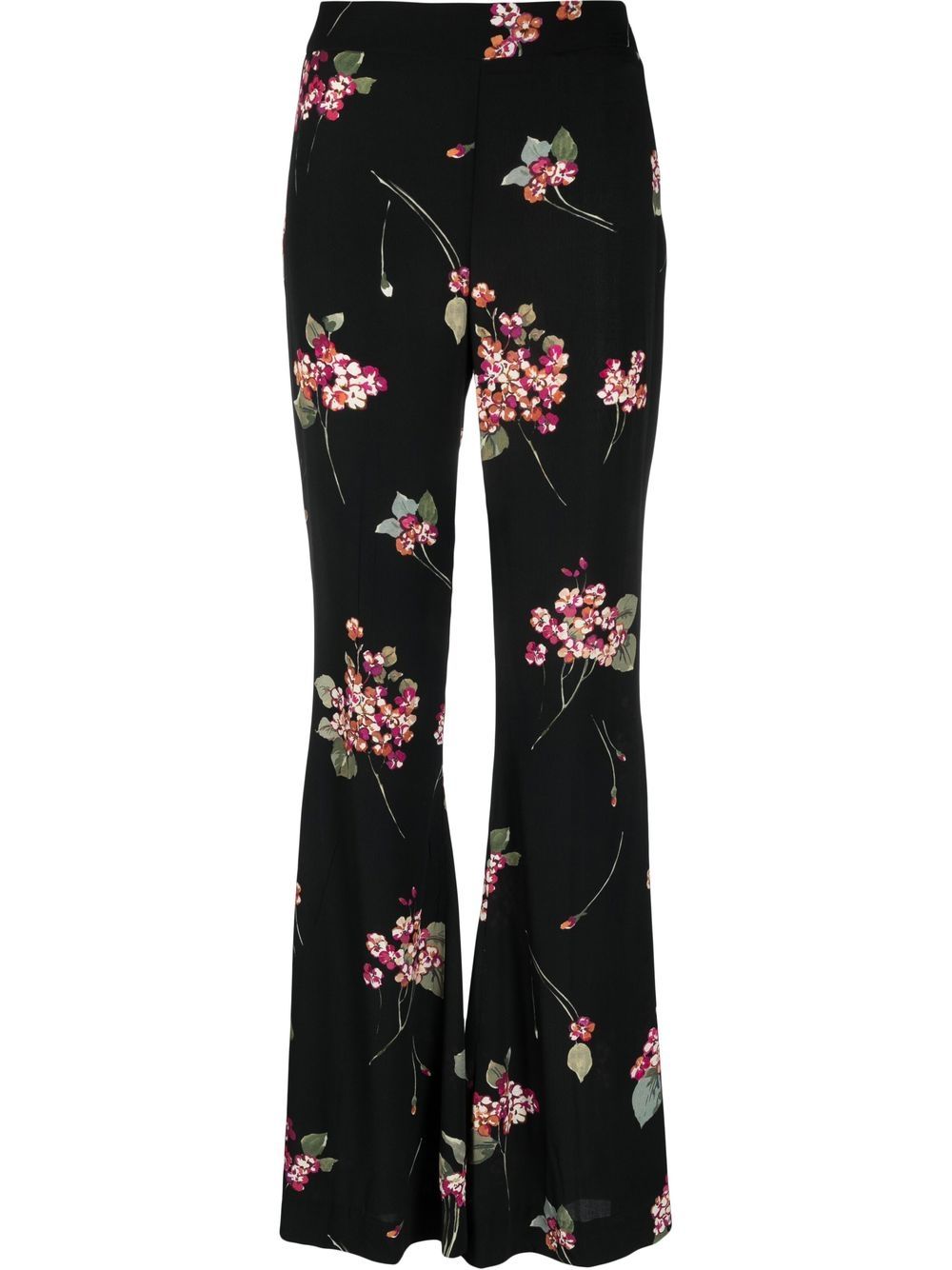 TWINSET FLORAL-PRINT WIDE TROUSERS