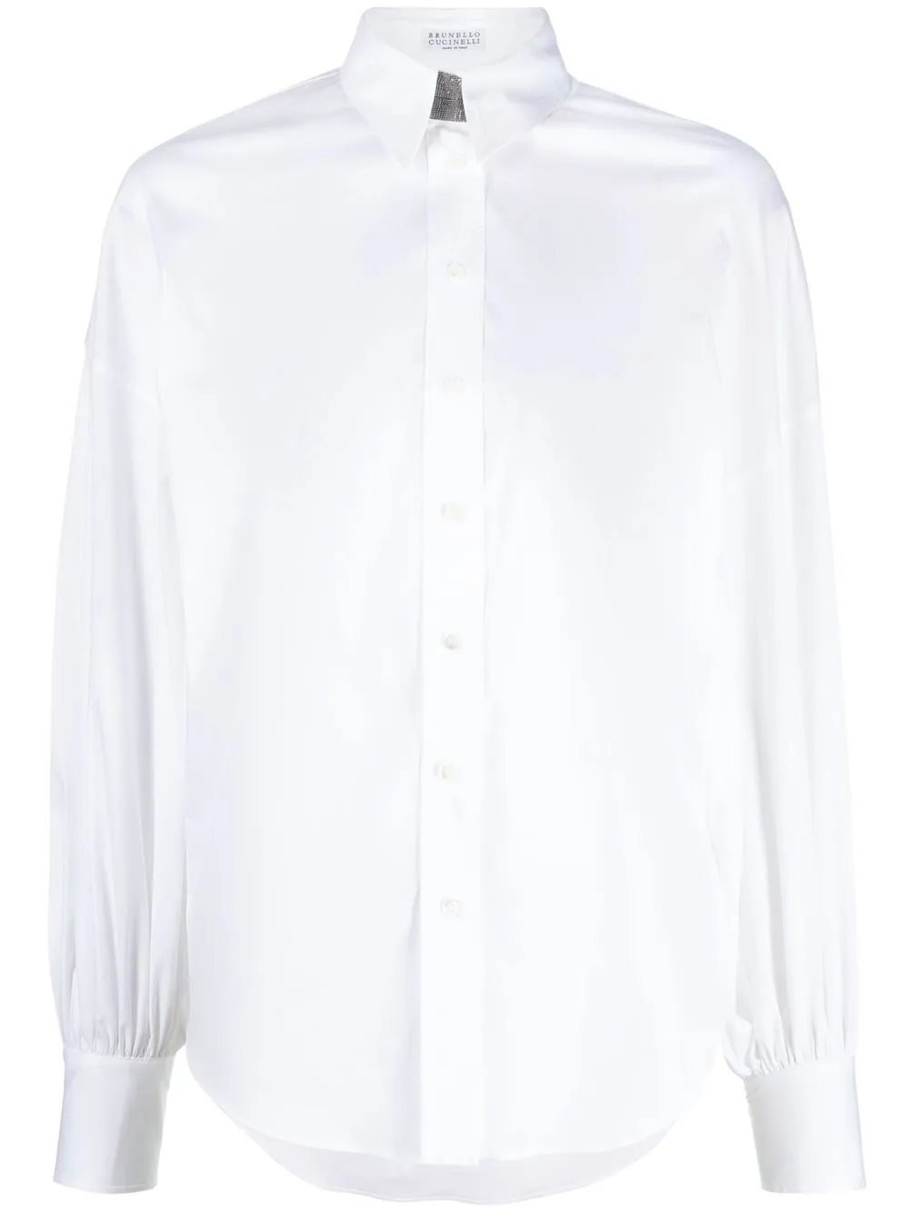 

Brunello Cucinelli camisa con detalles de strass - Blanco