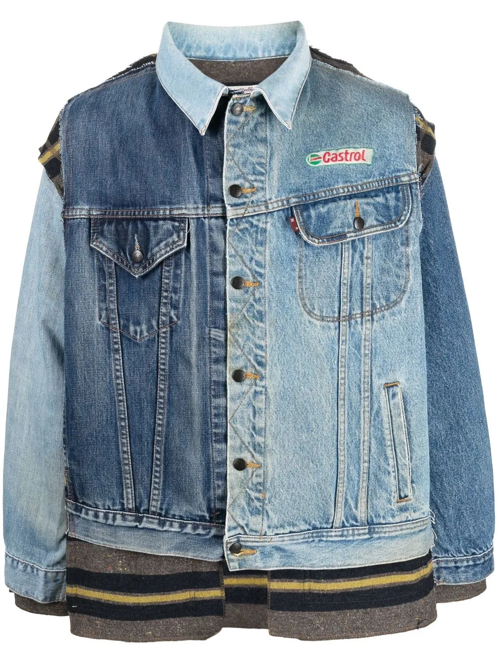 

Needles patchwork denim jacket - Blue