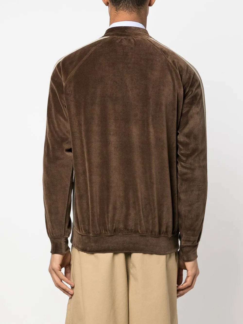 Needles Velvet-effect Jacket In Brown