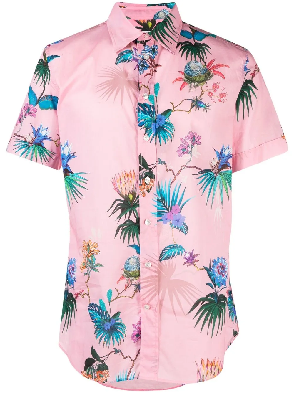 

ETRO floral-print short-sleeved shirt - Pink