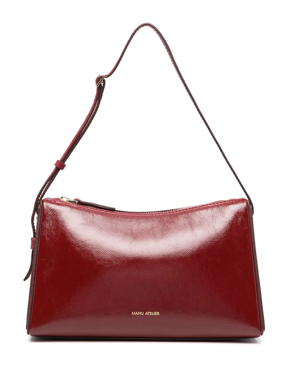 

Manu Atelier Prism patent-leather shoulder bag - Red