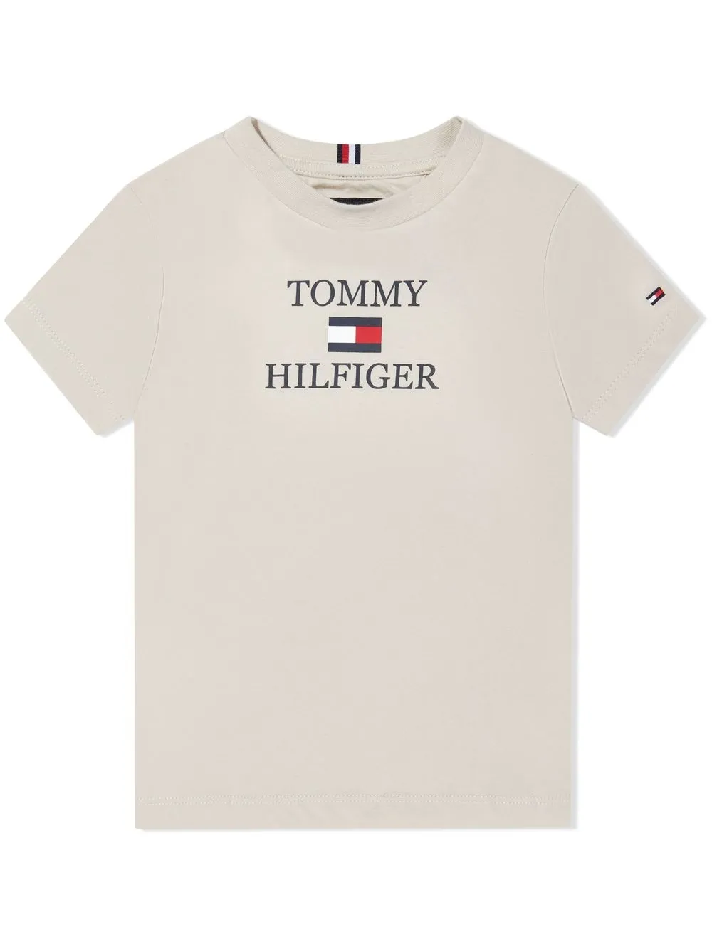 

Tommy Hilfiger Junior logo-print short-sleeve T-shirt - Neutrals