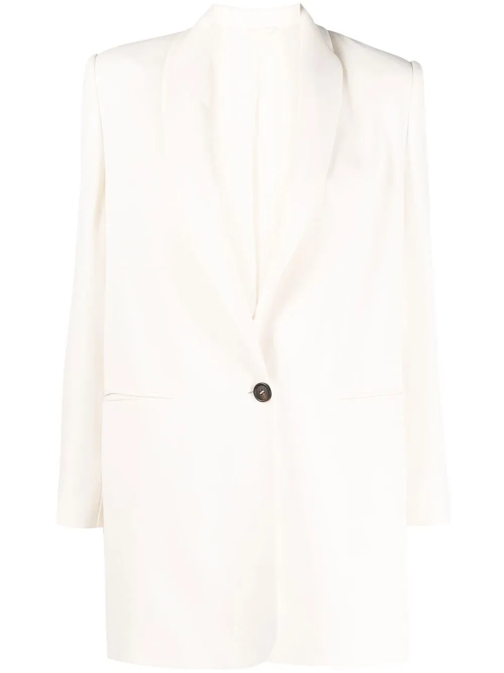 

Brunello Cucinelli blazer con botón y solapas de esmoquin - Blanco