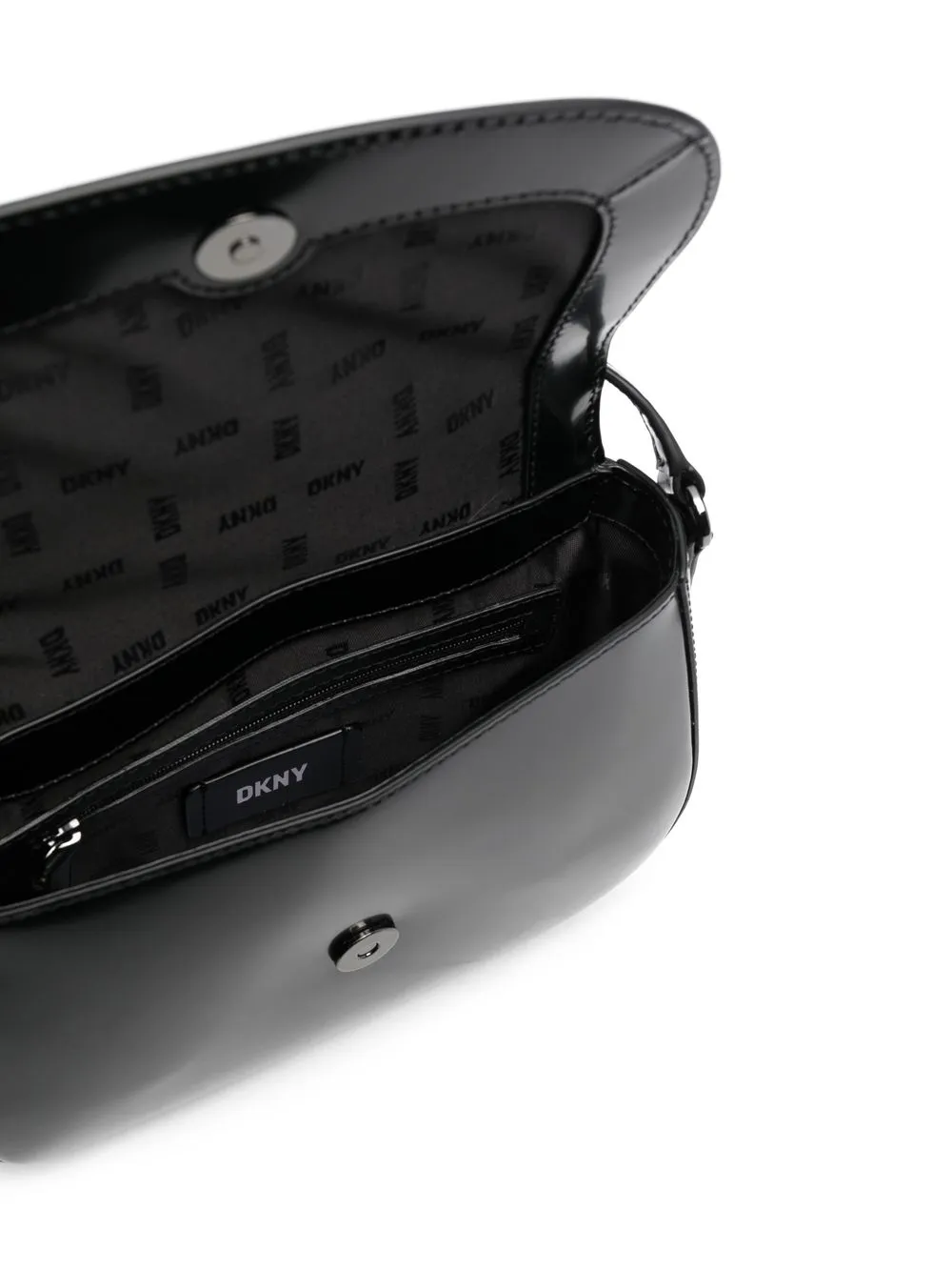 Dkny Logodetail Leather Crossbody Bag In Black ModeSens