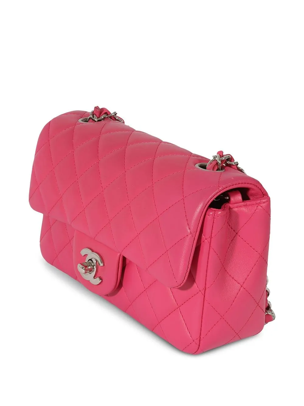 Pre-owned Chanel Mini Classic Flap Shoulder Bag In Pink | ModeSens