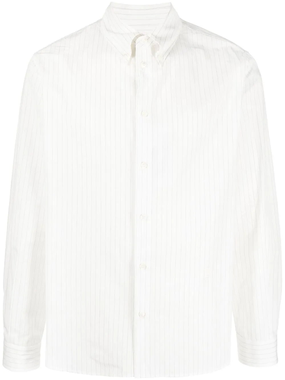 

MM6 Maison Margiela camisa a rayas diplomáticas - Blanco