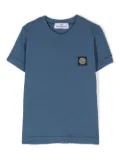Stone Island Junior Compass-patch cotton T-shirt - Blue