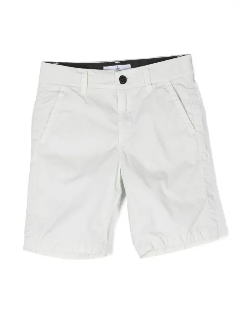 Stone Island Junior logo-patch casual shorts