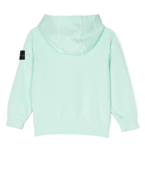 Stone Island Junior Compass-patch Cotton Hoodie - Farfetch