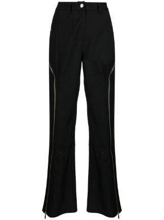 C2h4 zip detail straight leg Trousers Farfetch