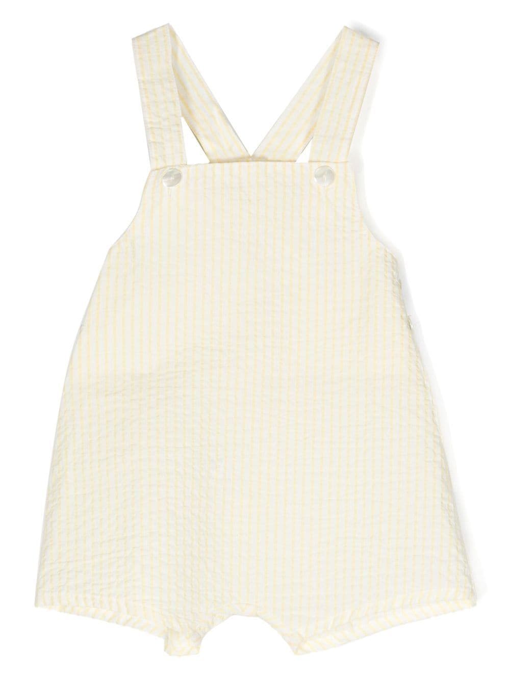 Siola Babies' Striped Cotton Shorts In Yellow
