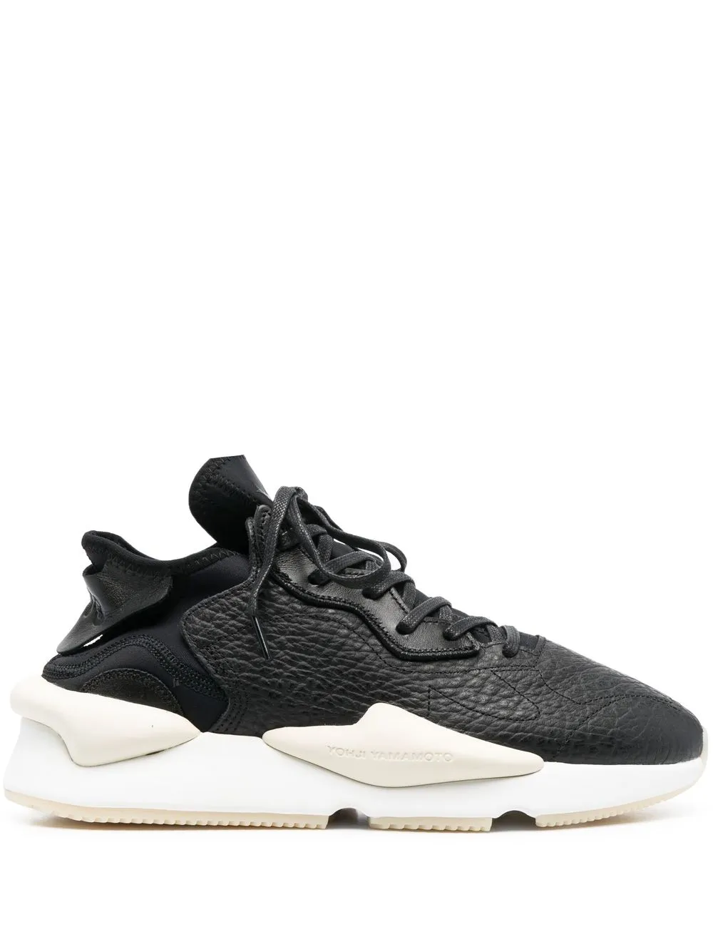 

Y-3 Kaiwa low-top leather trainers - Black