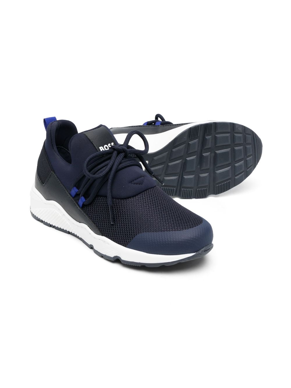 BOSS Kidswear Low-top sneakers - Blauw