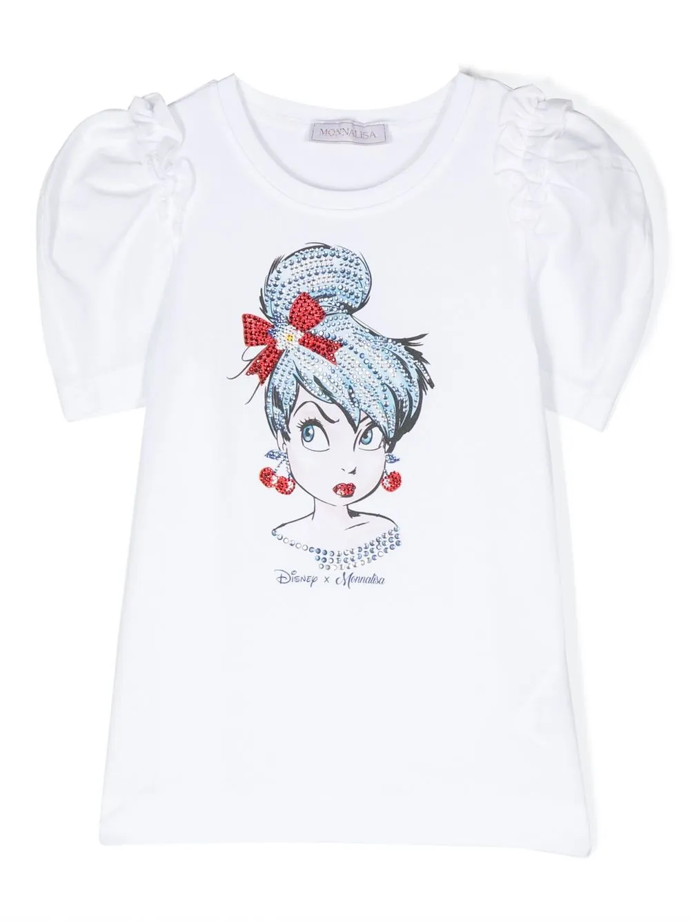 

Monnalisa x Disney rhinestone-embellished T-shirt - White