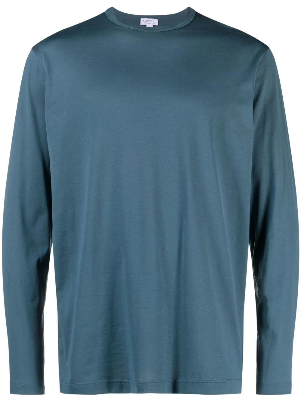 

Sunspel long-sleeved crew-neck T-shirt - Blue