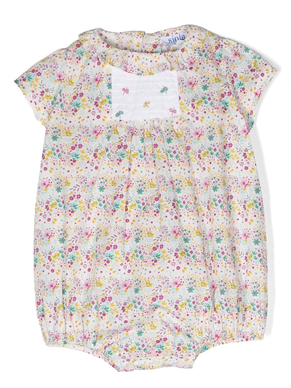 Siola Babies' Floral-print Body In White