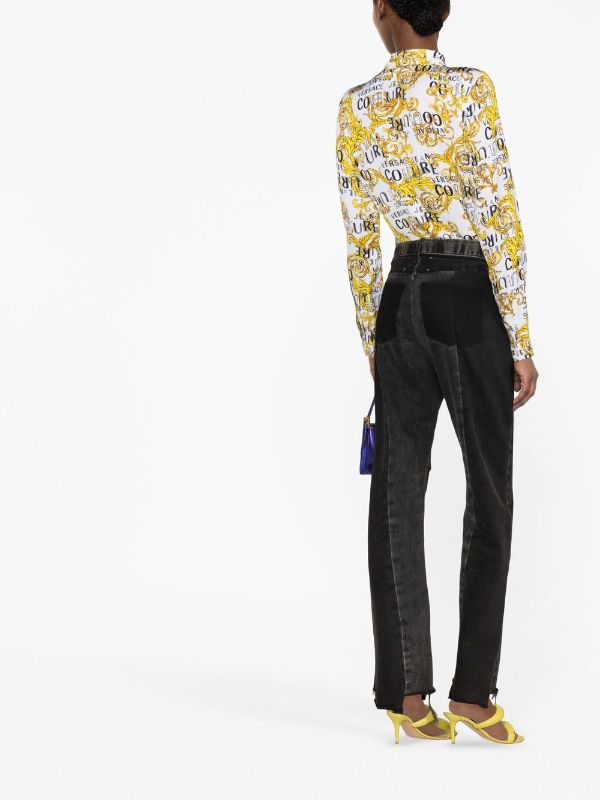 Versace Jeans Couture logo-print Flared Jeans - Farfetch