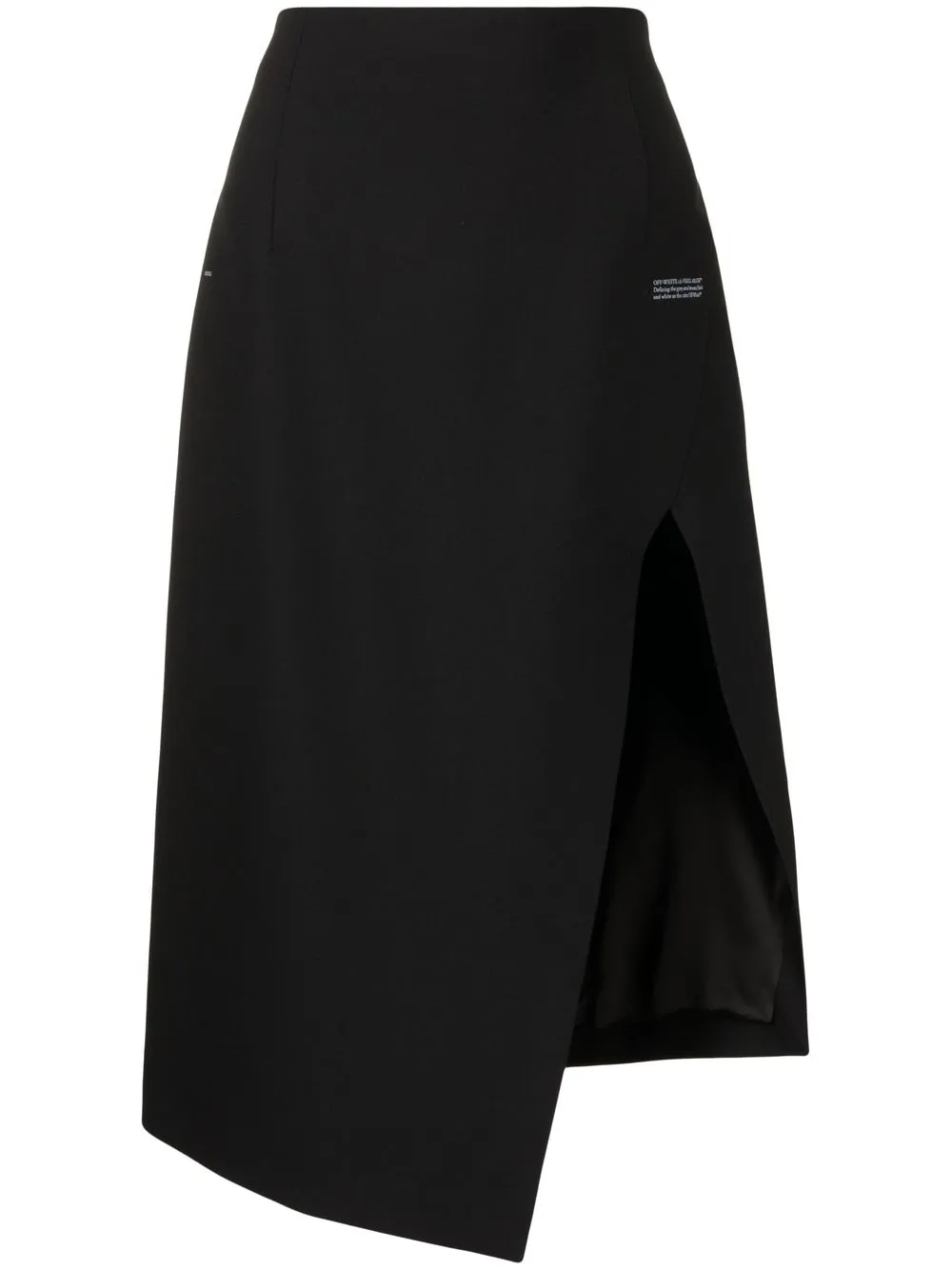 

Off-White logo-print asymmetric skirt - Black