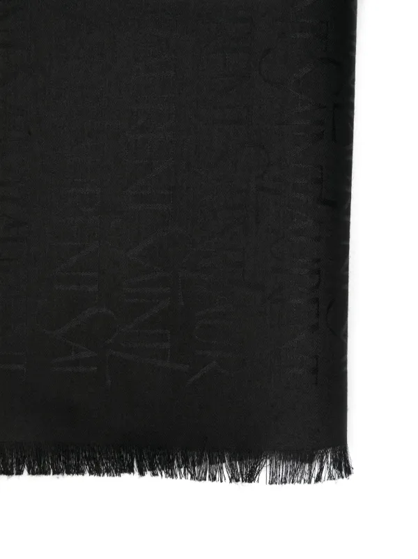 Saint Laurent ジャカード スカーフ | ブラック | FARFETCH JP