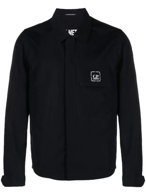 C.P. Company logo-print shirt jacket