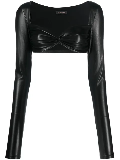 THE ANDAMANE long-sleeve twist bandeau top 