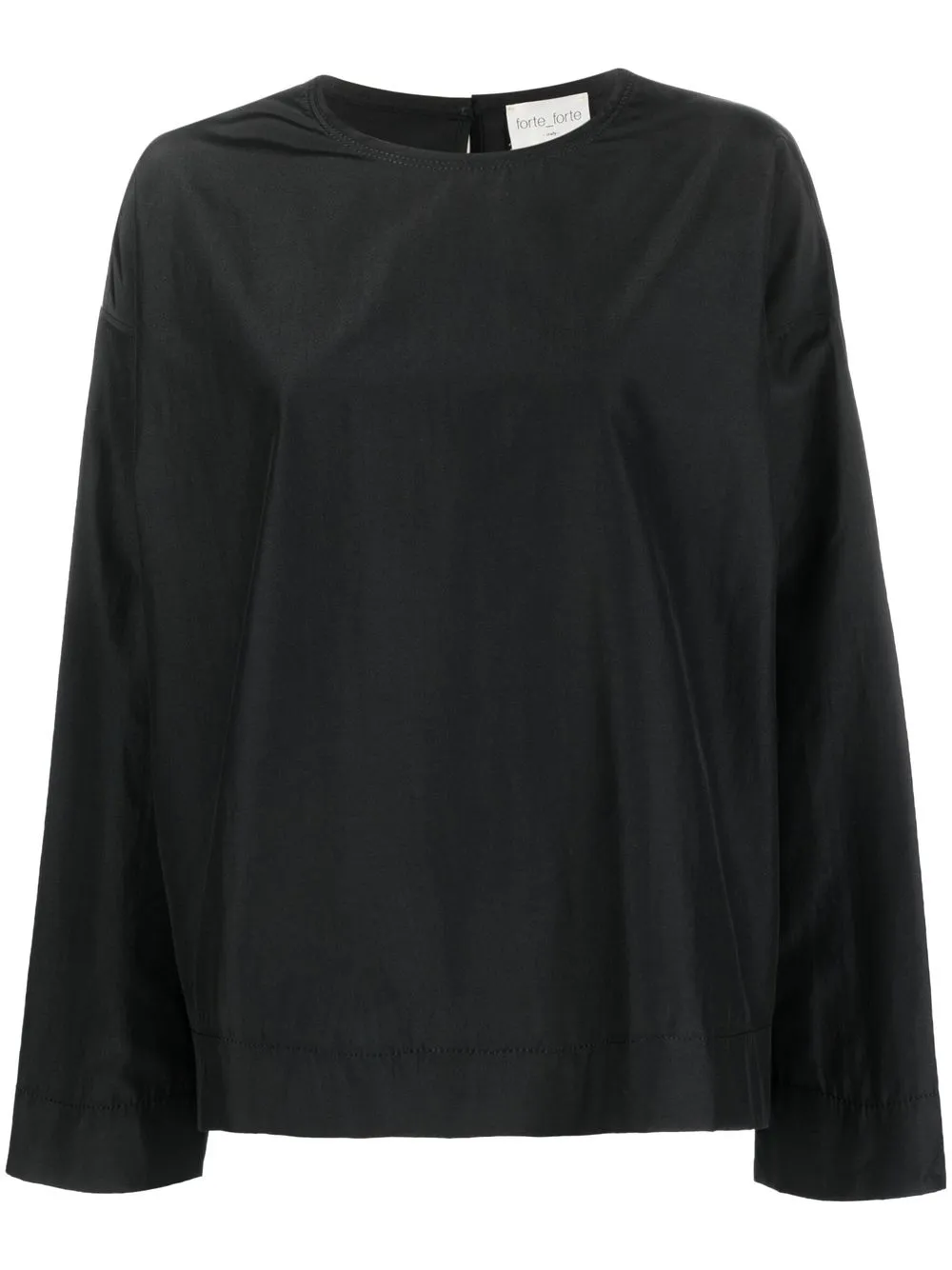 

Forte Forte túnica con cuello redondo - Negro