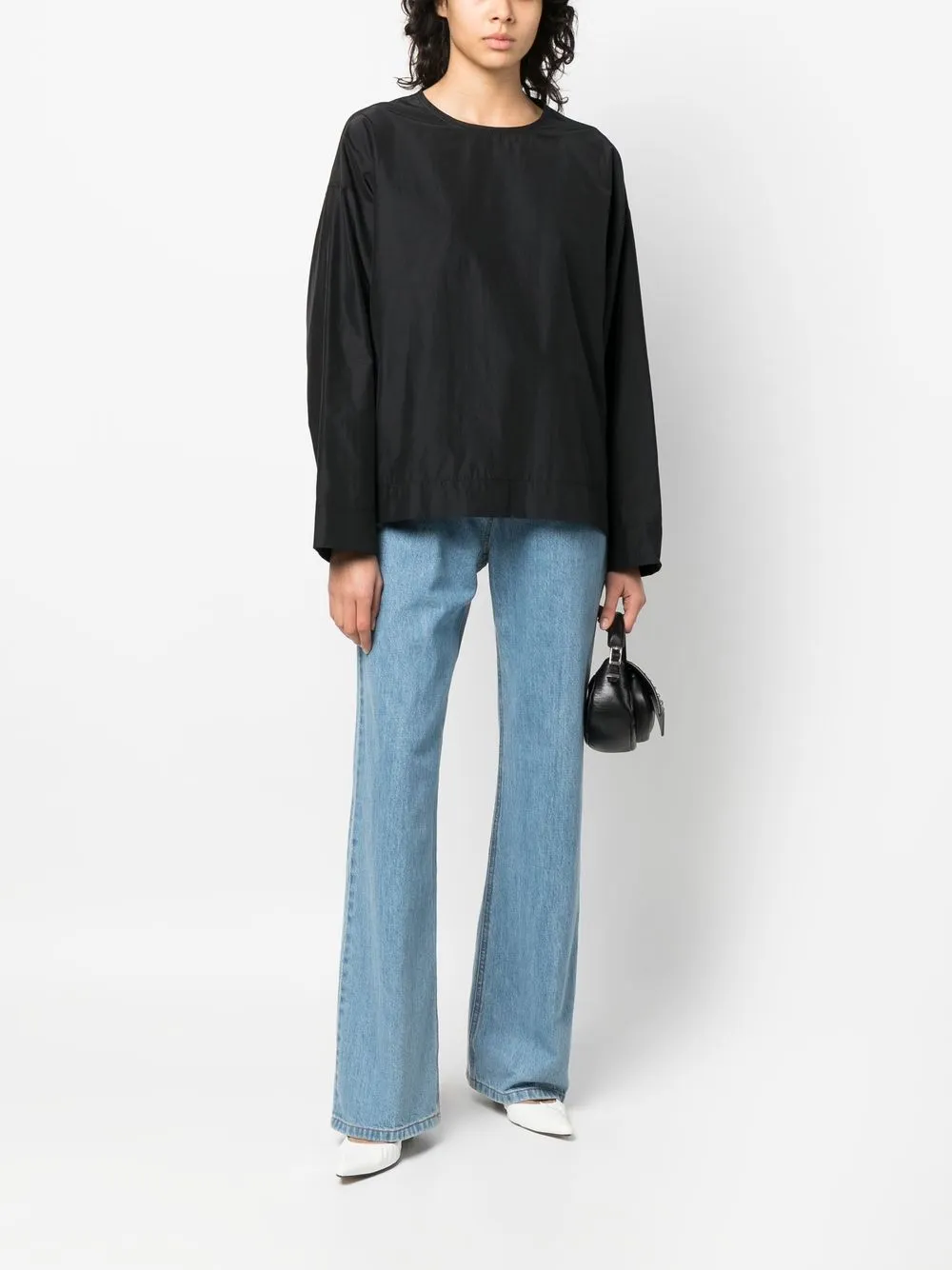 Forte Forte Tuniek met ronde hals - Zwart