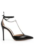 Gianvito Rossi Brilliant 105mm crystal-embellished pumps - Black